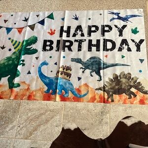 Photography Backdrop Dinosaur Banner or Wall Deco for Bedroom